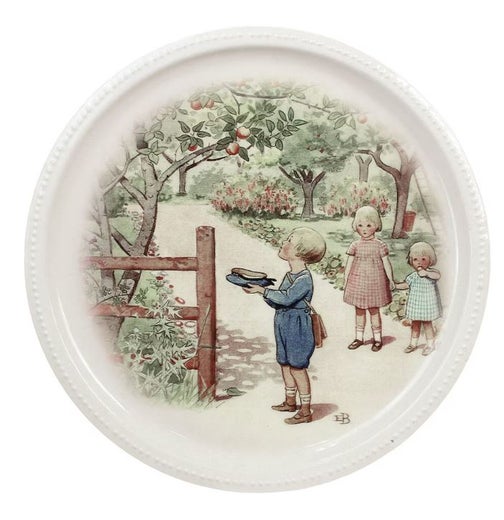 Str&ouml;mshaga tarjotin Elsa Beskow Omenapuutarha
